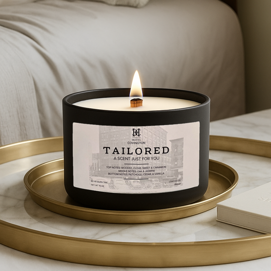 Tailored Scent - Large Candle featured at Hotel Covington